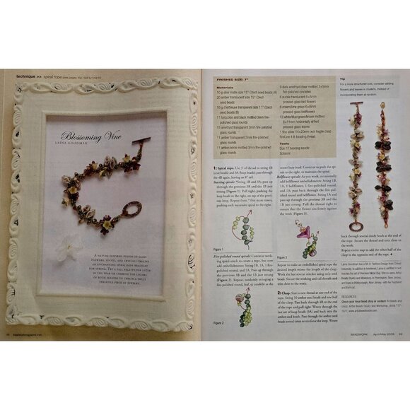 Beadwork Magazine April May 2008 Great Spring Bracelets - Picture 7 of 16